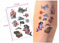 TyToo Matrica tetoválás Kalóz Cápák és Kincsesláda EC-244