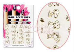 MoonbasaNails Akril hatású matrica Y-064 Arany Snoopy