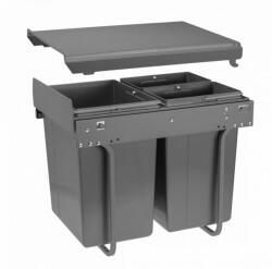 GTV Hulladékgyűjtő szemetes PRACTI ECO 400, 1x20 és 2x10 literes, antracit, előlaprögzítő nélkül (PB-45-202X10-60A)
