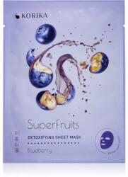KORIKA SuperFruits Blueberry - Detoxifying Sheet Mask mască compresă hidratantă Blueberry 25 g