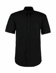 Kustom Kit Férfi rövid ujjú Ing Kustom Kit Classic Fit Premium Oxford Shirt SSL 2XL, Fekete