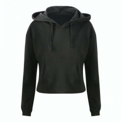 Just Hoods Női kapucnis pulóver Just Hoods AWJH016 Women'S Cropped Hoodie -L, Jet Black