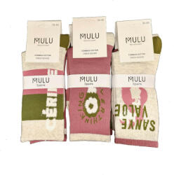 Mulu 3 pár prémium női zokni, vegyes színben 35-40