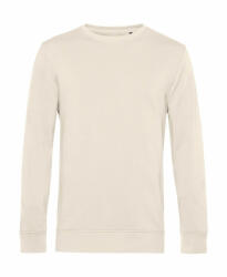 B&C Collection Uniszex hosszú ujjú organikus pulóver B and C Organic Crew Neck French Terry S, Törtfehér