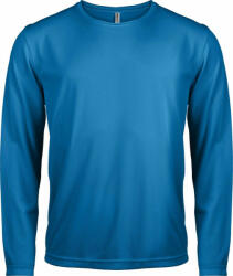 Proact Férfi póló Proact PA443 Men'S Long-Sleeved Sports T-Shirt -L, Aqua Blue