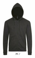 SOL'S Uniszex kapucnis pulóver SOL'S SO01714 Sol'S Stone - Zip Hoodie -S, Charcoal Melange