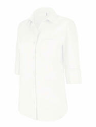 Kariban Női blúz Kariban KA558 Ladies' 3/4 Sleeved Shirt -M, White