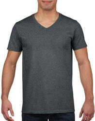Gildan Férfi póló Rövid ujjú Gildan Gildan Mens Softstyle V-Neck T-Shirt - S, Sötét heather szürke