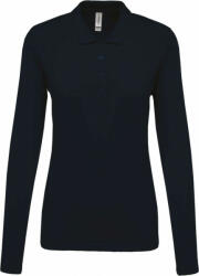Kariban Női galléros póló Kariban KA257 Ladies’ Long-Sleeved piqué polo Shirt -L, Navy