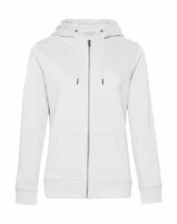 B&C Collection Női kapucnis hosszú ujjú pulóver B and C QUEEN Zipped Hooded /women L, Fehér