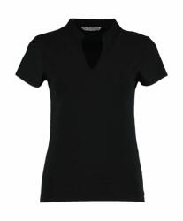 Kustom Kit Női csapott ujjú póló Kustom Kit Regular Fit Mandarin Collar Top XS/S (8/10), Fekete
