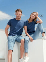 SOL'S Férfi póló SOL'S SO03582 Sol'S Crusader Men - Round-neck Fitted Jersey T-Shirt -M, Deep Black