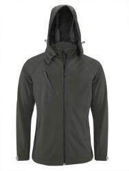 Kariban Férfi kabát Kariban KA413 Men'S Detachable Hooded Softshell Jacket -3XL, Titanium