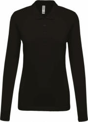 Kariban Női galléros póló Kariban KA257 Ladies’ Long-Sleeved piqué polo Shirt -3XL, Black