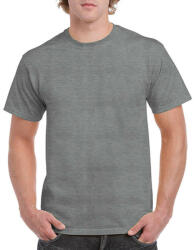Gildan Férfi póló Rövid ujjú Gildan Heavy Cotton Adult T-Shirt - S, Heather grafitszürke