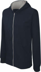 Kariban Gyerek kapucnis pulóver Kariban KA486 Kids' Full Zip Hooded Sweatshirt -6/8, Navy/Fine Grey