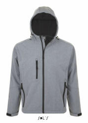 SOL'S Férfi Softshell SOL'S SO46602 Sol'S Replay Men - Hooded Softshell -S, Grey Melange