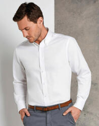 Kustom Kit Férfi hosszú ujjú Ing Kustom Kit Tailored Fit Premium Oxford Shirt S, Fehér