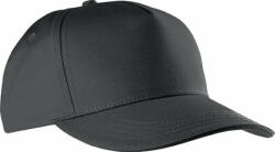 K-UP Uniszex sapka K-UP KP130 Sandwich peak Cap - 5 panels -Egy méret, Dark Grey/Black