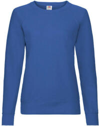 Fruit of the Loom Női Pulóver Hosszú ujjú Fruit of the Loom Lightweight Raglan Sweat Lady-Fit - S, Királykék
