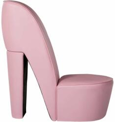 vidaXL Rózsaszín magas sarkú cipő formájú műbőr szék (248648)