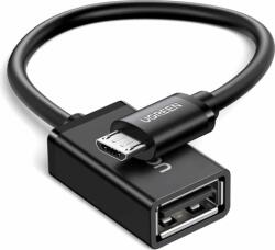 UGREEN 10396 Micro USB-B apa - USB-A anya OTG kábel - Fekete (0.1m) (10396)