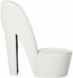 vidaXL Fehér magas sarkú cipő formájú műbőr szék (248652) - pepita