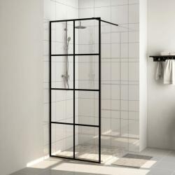 vidaXL fekete zuhanyfal átlátszó ESG üveggel 80 x 195 cm (151033)