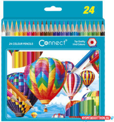 Színes ceruza készlet, hatszögletű Connect 24 klf. szín (105550)