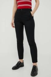 United Colors of Benetton pantaloni femei, culoarea negru, drept, high waist PPYX-SPD0KM_99X