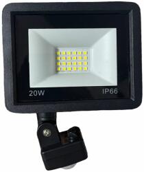 20W Ultra vékony 24 LED mozgásérzékelős reflektor fényvető hideg fehér SLIM Kültéri spotlámpa IP6