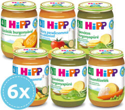 HiPP Bio Főzelékek 4/6 hónapos kortól - csomagajánlat 6x 190 g