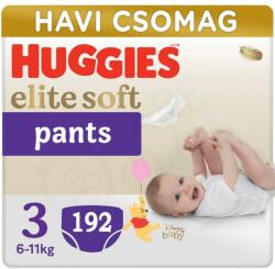 Huggies Elite Soft Pants Bugyipelenka 3-as méret (6-11 kg) 192 db - Havi Csomag