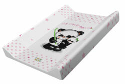 Babastar puha 2 ékes pelenkázó lap 50*70 cm - rózsaszín panda és mamája - babastar