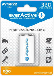 everActive 320mAh HR22 NiMh akkumulátor 9V tölthető elem (everActive-EVHRL22-320)