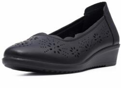 PASS Collection Pantofi vara dama, piele naturala, X4J2066, negru - 40 EU