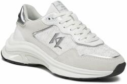 KARL LAGERFELD Sneakers KARL LAGERFELD KL63165 White Lthr & Textile w/Silver