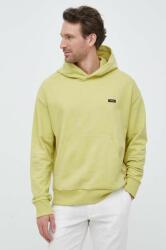 Calvin Klein pamut melegítőfelső sárga, férfi, sima, kapucnis - zöld XL