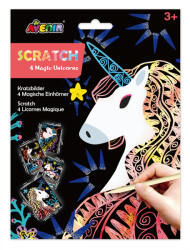 AVENIR Set de razuit - 4 Unicorni magici (CH221571) Carte de colorat