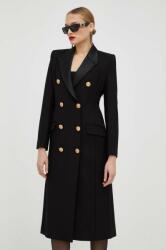 Elisabetta Franchi kabát női, fekete, átmeneti, kétsoros gombolású - fekete 38