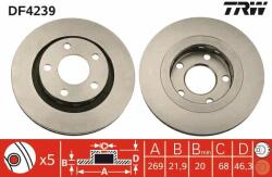 TRW Disc frana TRW DF4239 (DF4239) - automobilus