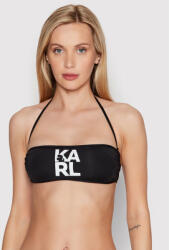 KARL LAGERFELD Bikini felső Printed Logo KL22WTP02 Fekete (Printed Logo KL22WTP02)