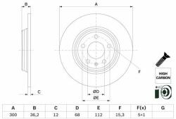 Bosch Disc frana BOSCH 0 986 479 E33 (0 986 479 E33) - automobilus