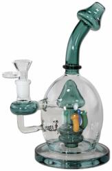 Black Leaf Bong din sticla bubbler Mushrooms Hole Diffuser 23cm