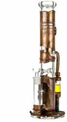 Black Leaf Bong din sticla UNIC Arhimede Reactor invelis de Cupru 40cm