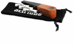 actiTube Pipa lemn Briar Filtre Carbune activ 8mm + Husa 11cm