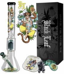 Black Leaf Bong din sticla BL Hanuman Hindu Kit 10-Arm Tree Percolatoare 50cm cu Grinder + Tava + Dopuri + Cutie cadou