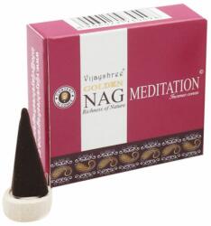  Conuri de tămâie Golden Nag pt Meditație + Suport con x10