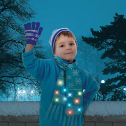 Family Karácsonyi sál - 100 cm - LED-es, elemes, kék (58667B) (58667B)