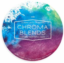 Ooly Bloc desen circular Ooly, Watercolor Chroma Blends